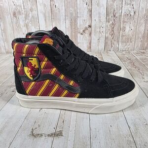 Vans Sk8-Hi Harry Potter Gryffindor Black Maroon High Top Sneakers Womens Size 6